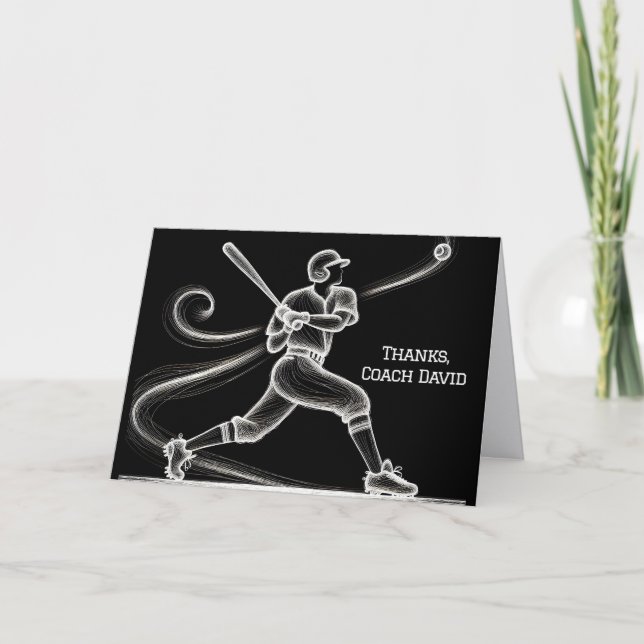Tarjeta Un jugador de béisbol de Neon Gracias (Anverso)