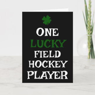 Tarjeta Un jugador de hockey afortunado St Patrick's Day I