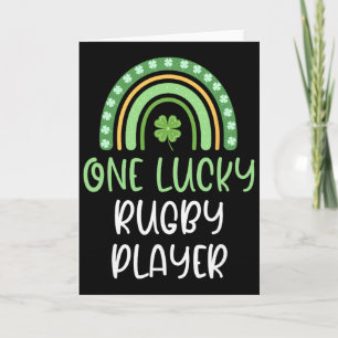 Tarjeta Un jugador de rugby afortunado Día de San Patricio