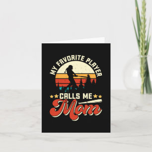 Tarjeta Un jugador favorito de béisbol me llama mamá - Mad