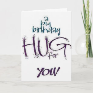 TARJETA UN *KISS* Y UN *HUG* PARA TU *CUMPLEAÑOS*