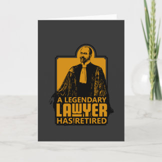 Tarjeta Un legendario abogado se ha retirado