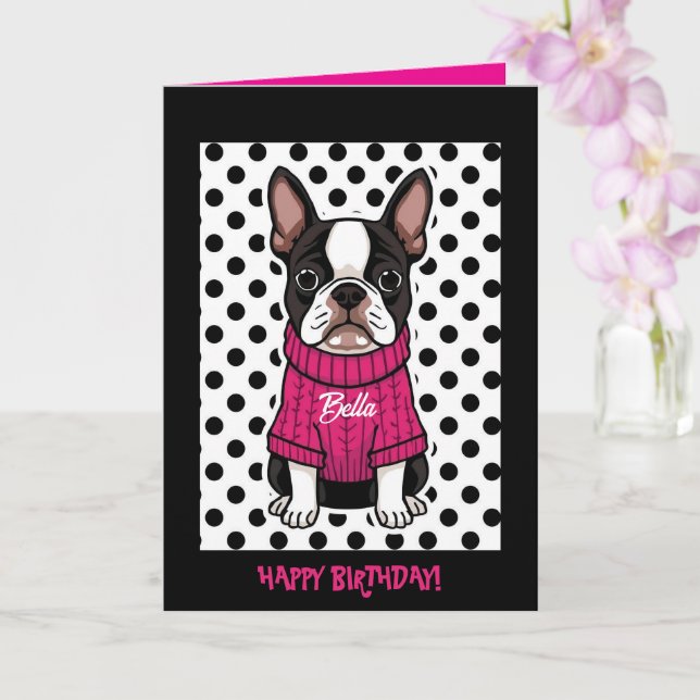 Tarjeta Un lindo día de cumpleaños plegado personalizado d (Orquídea)