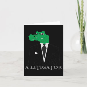 Tarjeta Un Litigante Lagarto De Traje Regalo Divertido Cam