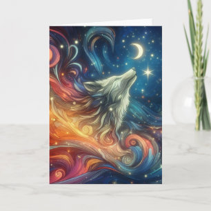 Tarjeta Un lobo en el cielo