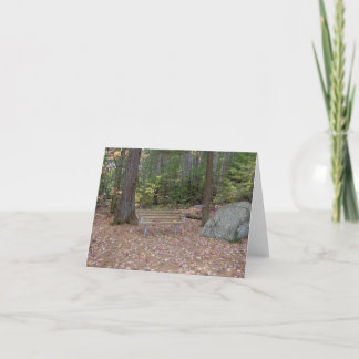 Tarjeta Un lugar para pensar un protector en blanco
