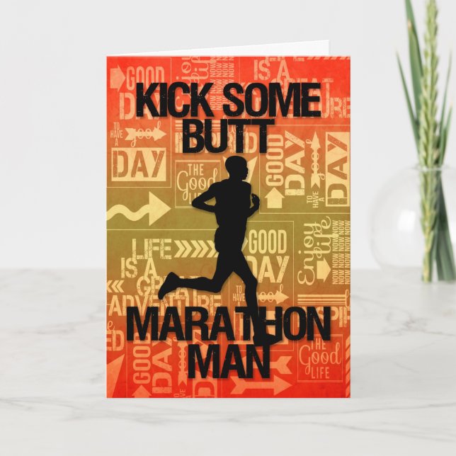 Tarjeta Un Maratón De La Buena Suerte Se Arrojó Un Poco (Anverso)