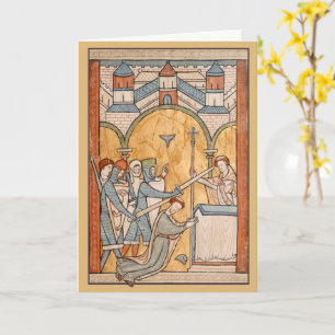 Tarjeta Un Martirio Temprano de St. Thomas Becket en el Ar