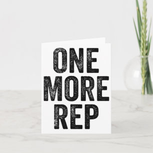 Tarjeta Un Más Rep Gym Weightlifter Bodybuilder