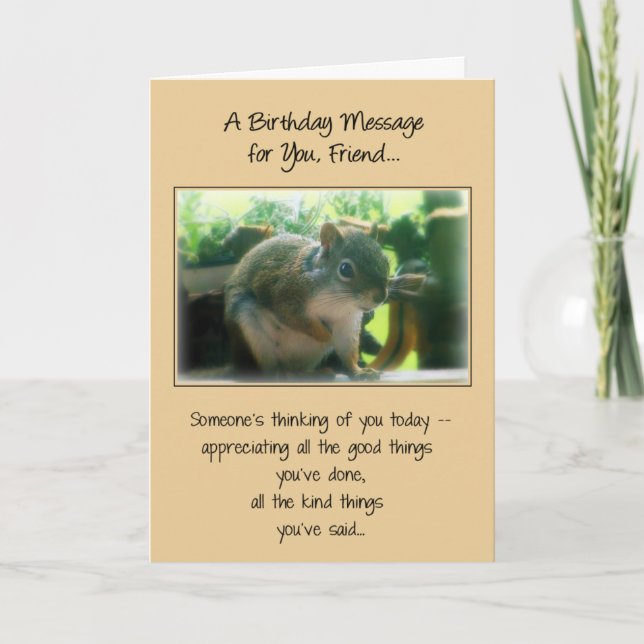 Tarjeta Un Mensaje De Cumpleaños Para Usted (Anverso)