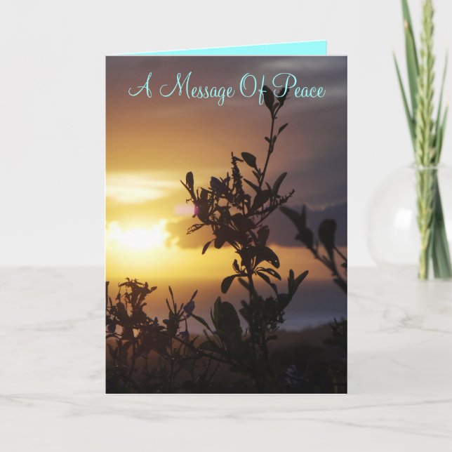 Tarjeta Un mensaje de paz (Anverso)
