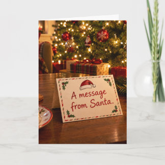 Tarjeta Un mensaje de Santa