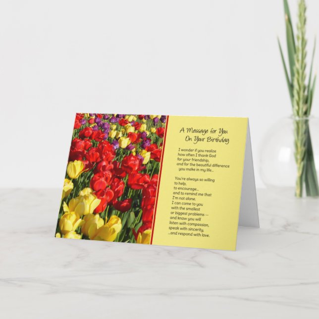 Tarjeta Un Mensaje para ti en tu Cumpleaños (Anverso)