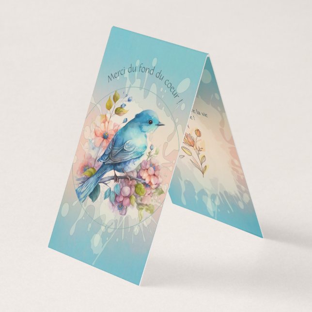 Tarjeta Un merci tendre aux couleurs d’aube (Anverso)