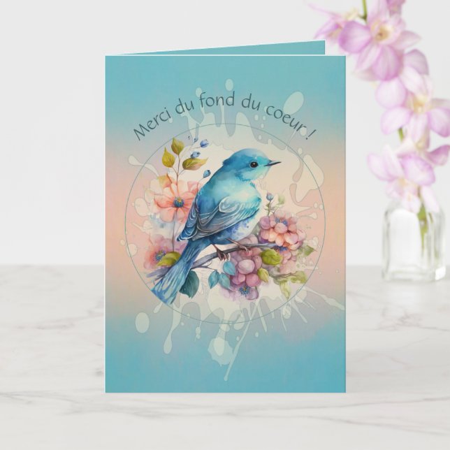 Tarjeta Un merci tendre aux couleurs d’aube (Orquídea)