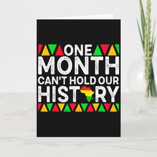 Tarjeta Un Mes No Puede Contener Nuestra Historia Africana (Anverso)