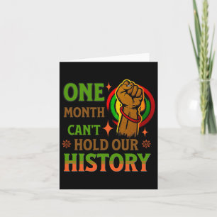 Tarjeta Un mes no puede mantener nuestra historia en negro
