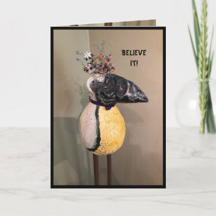 Tarjeta Un milagro caminante humorístico