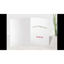 Tarjeta Un milagro ocurrió en la FECHA PERSONALIZADO AA en