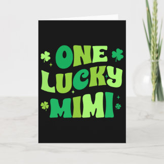 Tarjeta Un Mimi afortunado Día de San Patricio Trébol Verd