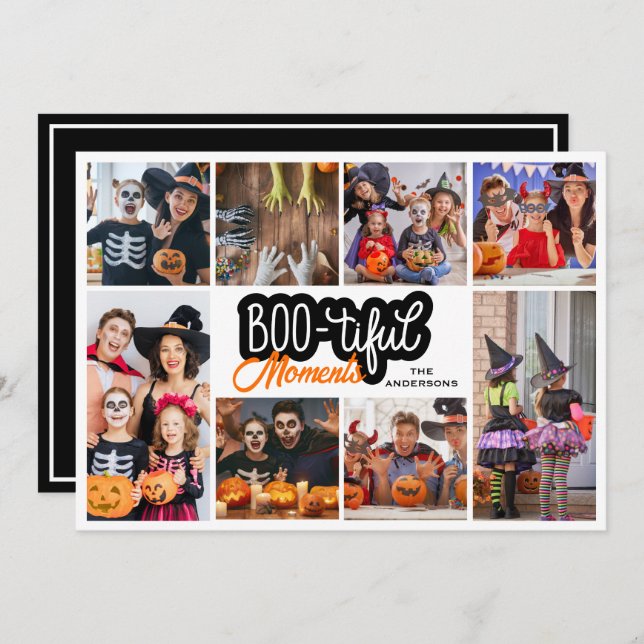 Tarjeta Un momento espléndido Collage de fotos de Hallowee (Anverso / Reverso)