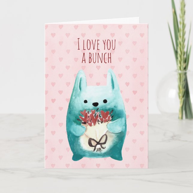Tarjeta Un montón de amor (Anverso)