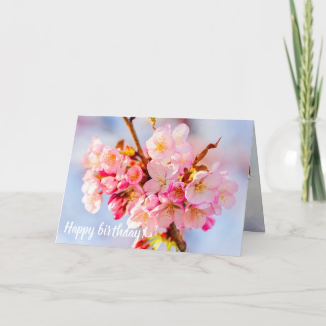 Tarjeta Un Montón De Flores De Sakura Adorables Y Dulces (Anverso)
