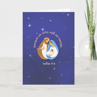 Tarjeta Un Niño Nos Es Nacido Isaías 9:6 Feliz Navidad 