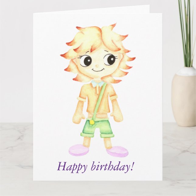 Tarjeta Un niño pequeño y gracioso (Anverso)