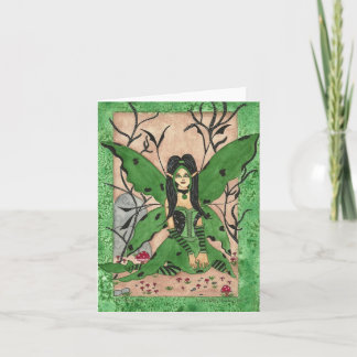 Tarjeta Un notecard verde malvado