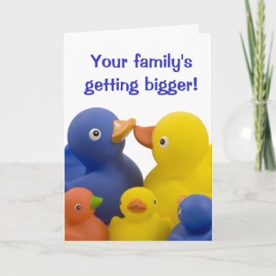 Tarjeta Un nuevo bebé en la familia - Grupo de la familia