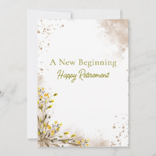 Tarjeta Un nuevo comienzo Regalo de jubilación elegante