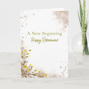 Tarjeta Un nuevo comienzo Regalo de retiro elegante
