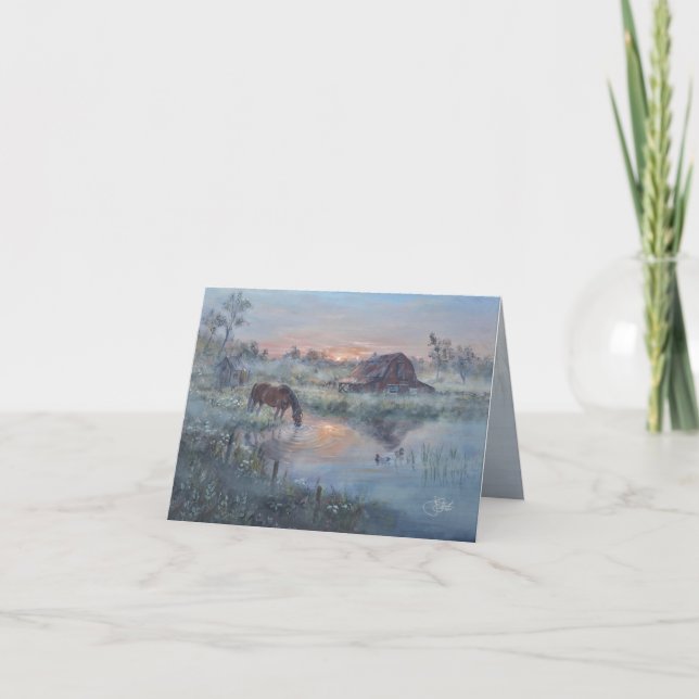 Tarjeta Un Nuevo Día - Pintado a Mano (Anverso)