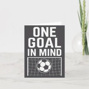 Tarjeta Un Objetivo en Mente - Tema de Fútbol & Motivacion