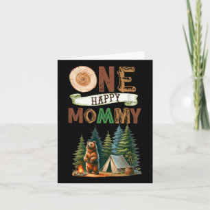 Tarjeta Un oso de campamento de cumpleaños de mamá feliz C