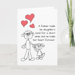 Tarjeta Un padre sostiene la mano de su hija