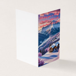 Tarjeta Un país maravilloso para el invierno