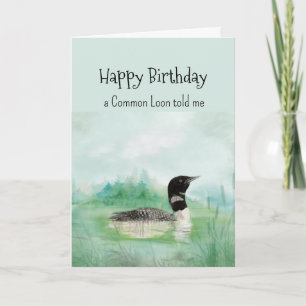 Tarjeta Un pájaro divertido de cumpleaños para una persona