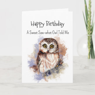 Tarjeta Un pájaro divertido del cumpleaños de la personali