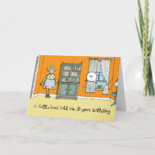 Tarjeta Un pájaro pequeño me dijo que es tu cumpleaños