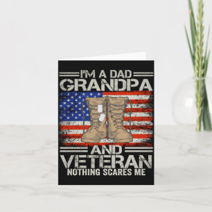 Tarjeta Un papá abuelo y veterano día del padre 4 de julio