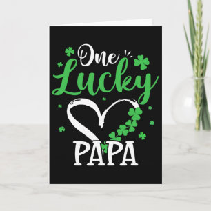 Tarjeta Un Papa Afortunado Día de San Patricio Verde Irlan