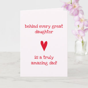 Tarjeta ¡Un papá asombroso!   Hija y papá - Cumpleaños de 