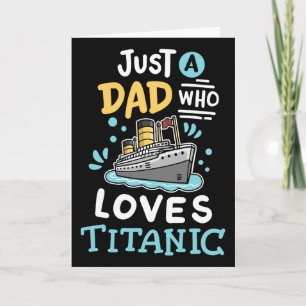 Tarjeta Un papá que ama el Rms Titanic barco de crucero di