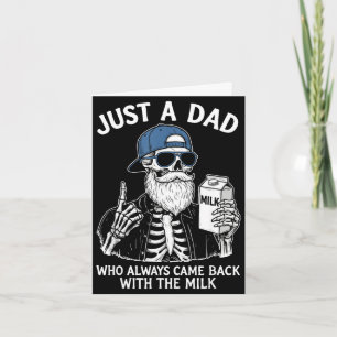 Tarjeta Un papá que volvió con la leche día del padre