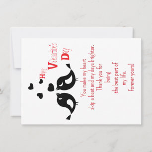 Tarjeta Un par de pájaros negros