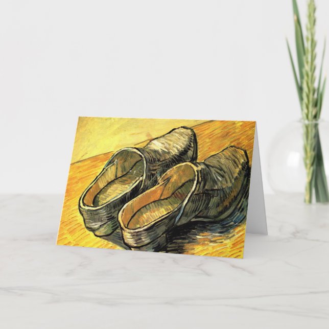 Tarjeta Un par de troncos de cuero de Vincent van Gogh (Anverso)