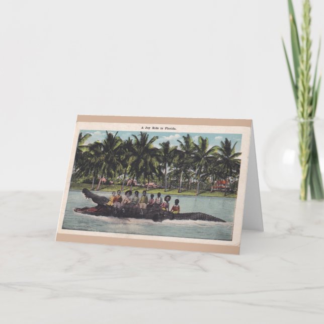 Tarjeta "Un paseo de la alegría en americana negro de la (Anverso)