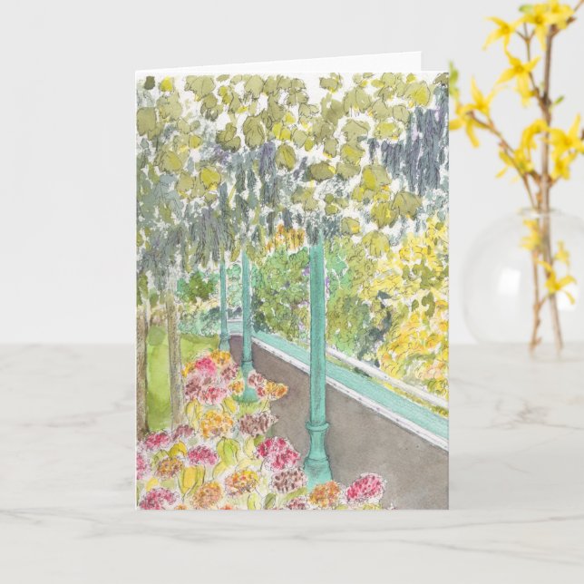 Tarjeta Un paseo por el parque (flor amarilla)